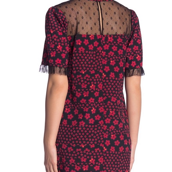 NWT BCBGeneration Black Red Floral Dress - Picture 3 of 6